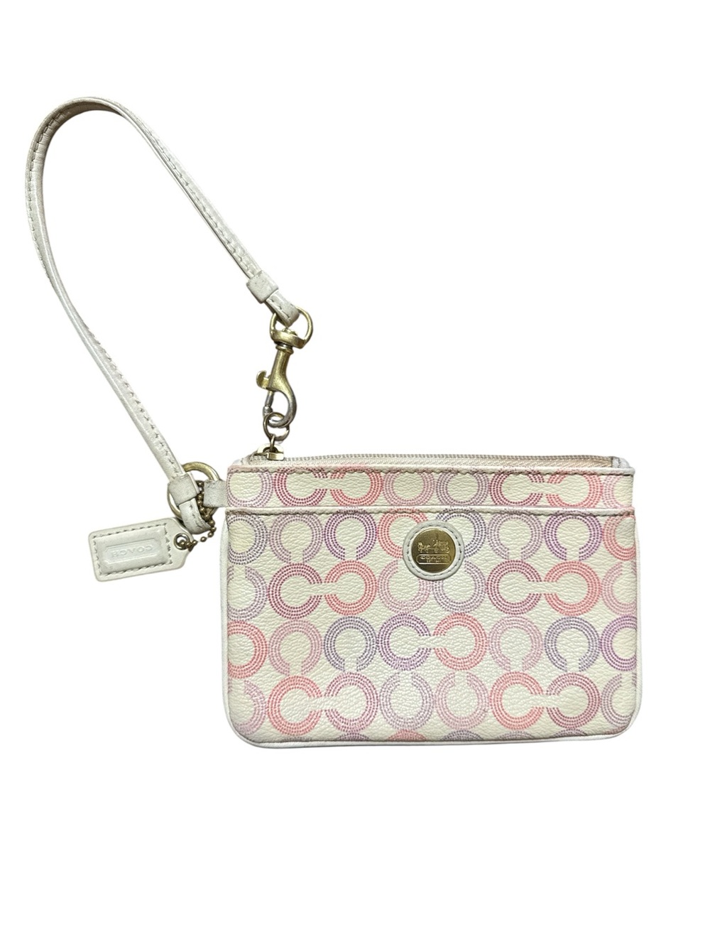 Coach Pastel Pink & Lavender Signature C Wristlet